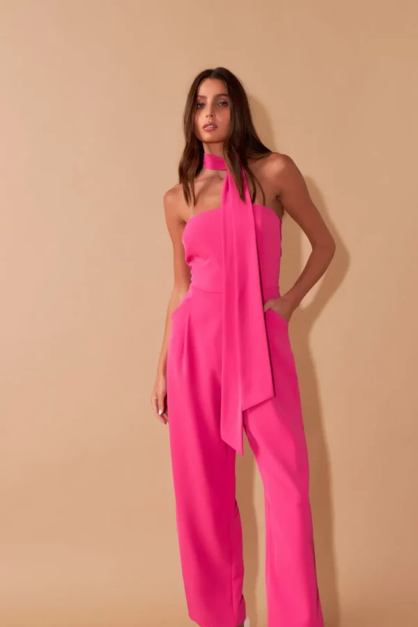 ENDLESS ROSE Tops | One Pieces*- Front Tie Strapless Jumpsuit FUCHSIA