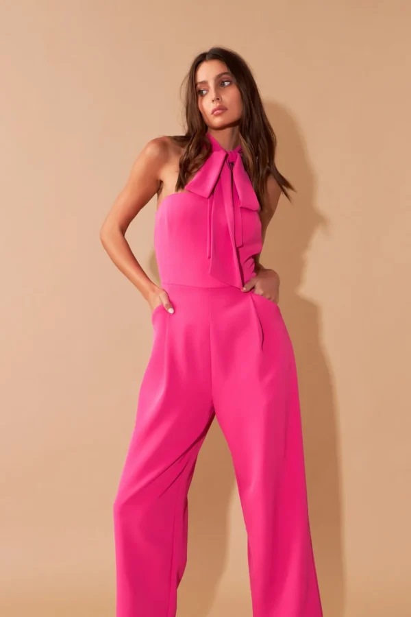 ENDLESS ROSE Tops | One Pieces*- Front Tie Strapless Jumpsuit FUCHSIA