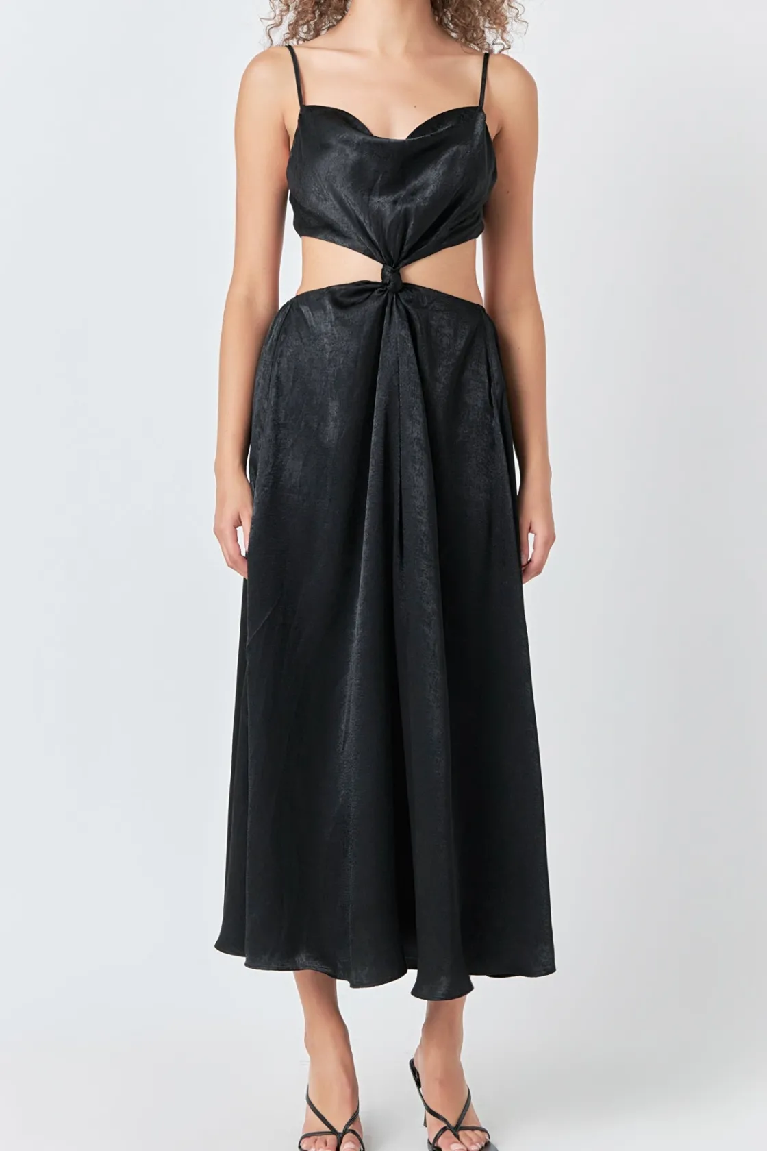 endless_rose__front_twist_0.webp ENDLESS ROSE Tops*- Front Twist Maxi Dress BLACK