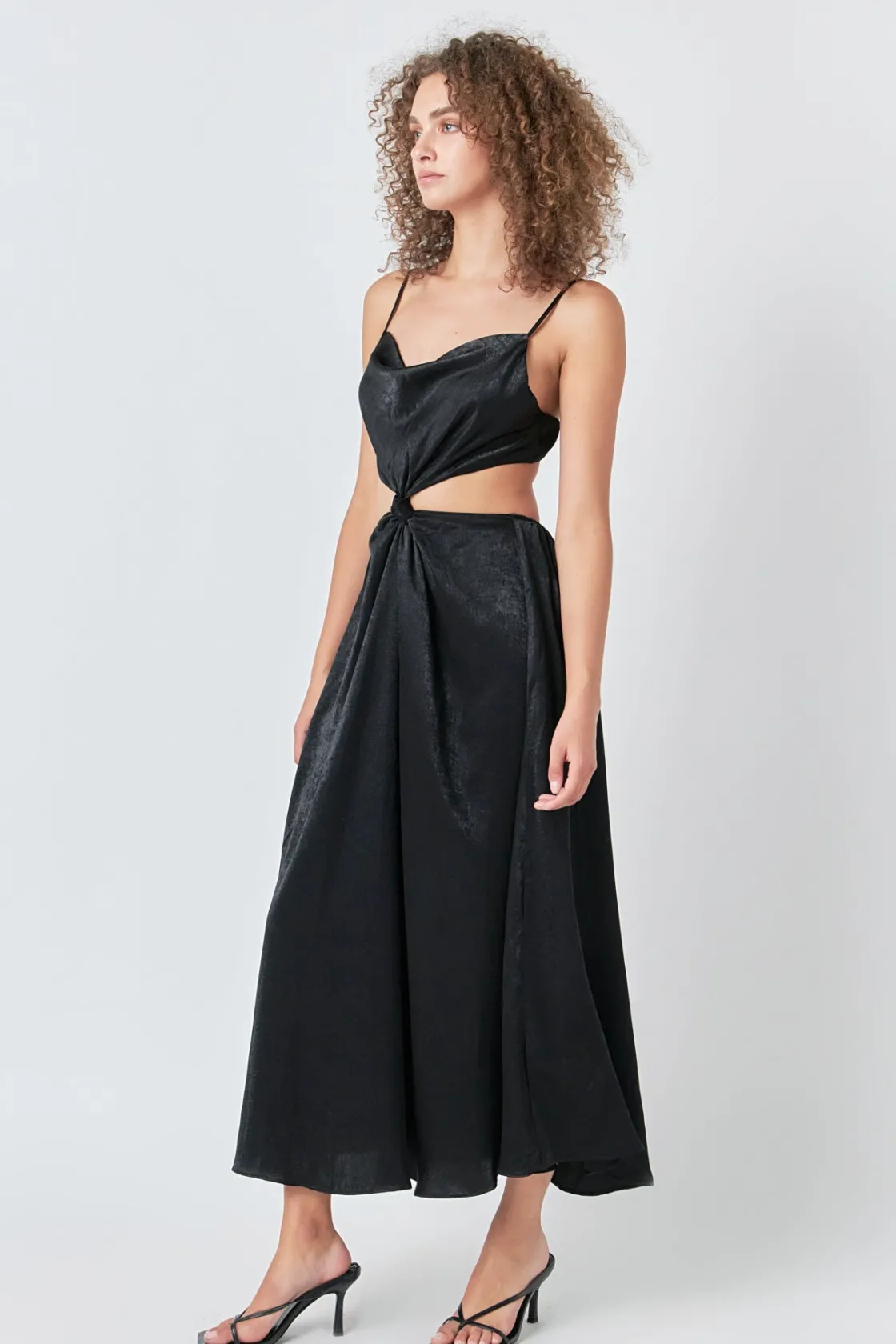 endless_rose__front_twist_1.webp ENDLESS ROSE Tops*- Front Twist Maxi Dress BLACK