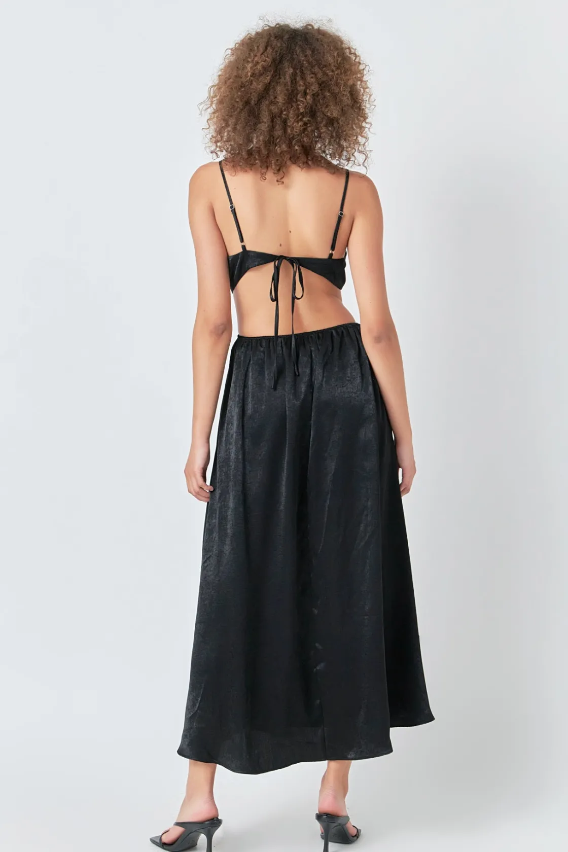 endless_rose__front_twist_2.webp ENDLESS ROSE Tops*- Front Twist Maxi Dress BLACK