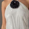 ENDLESS ROSE Tops*- Halter Neckline Sequin Mini Dress
