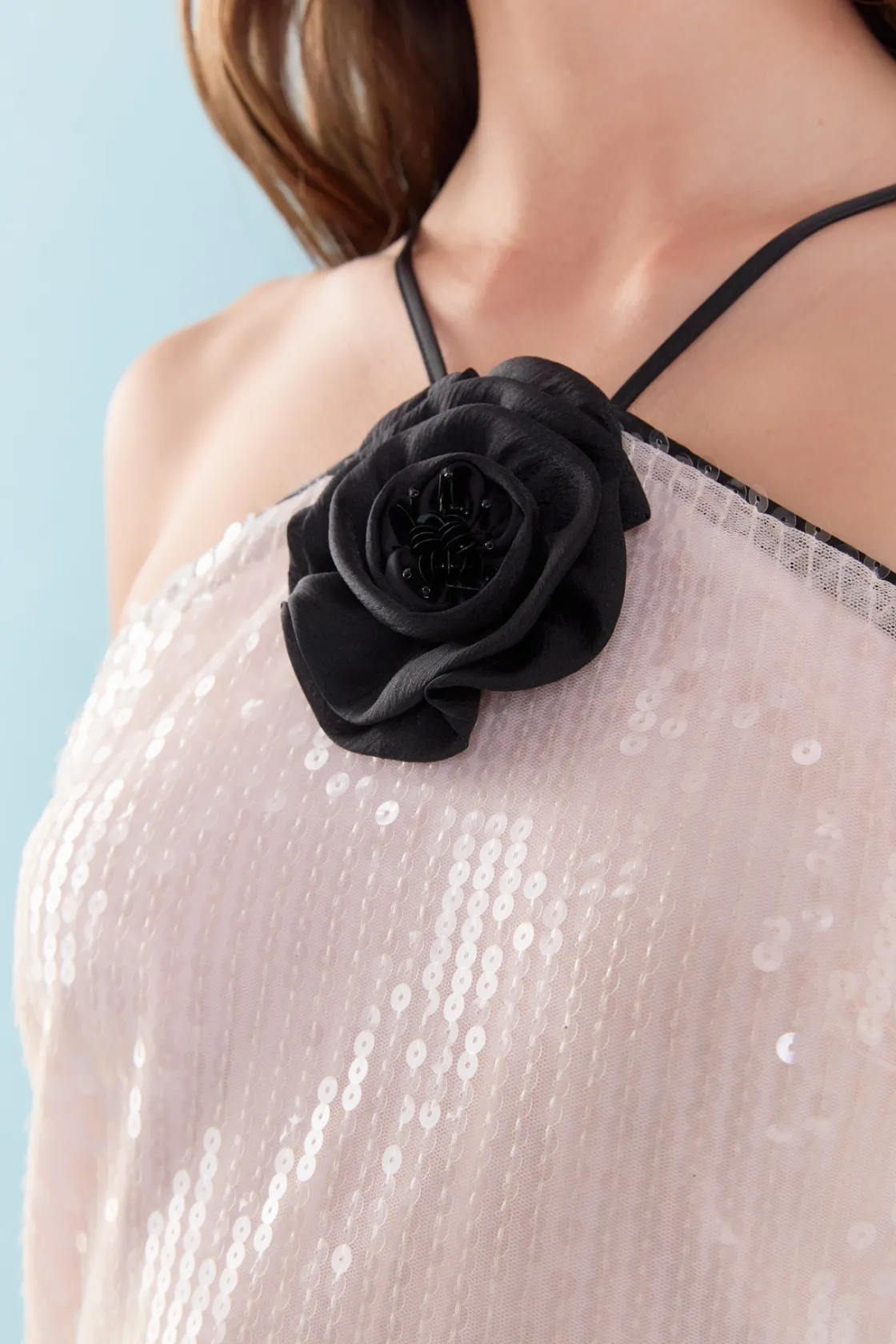 endless_rose__halter_neck_5.webp ENDLESS ROSE Tops*- Halter Neckline Sequin Mini Dress