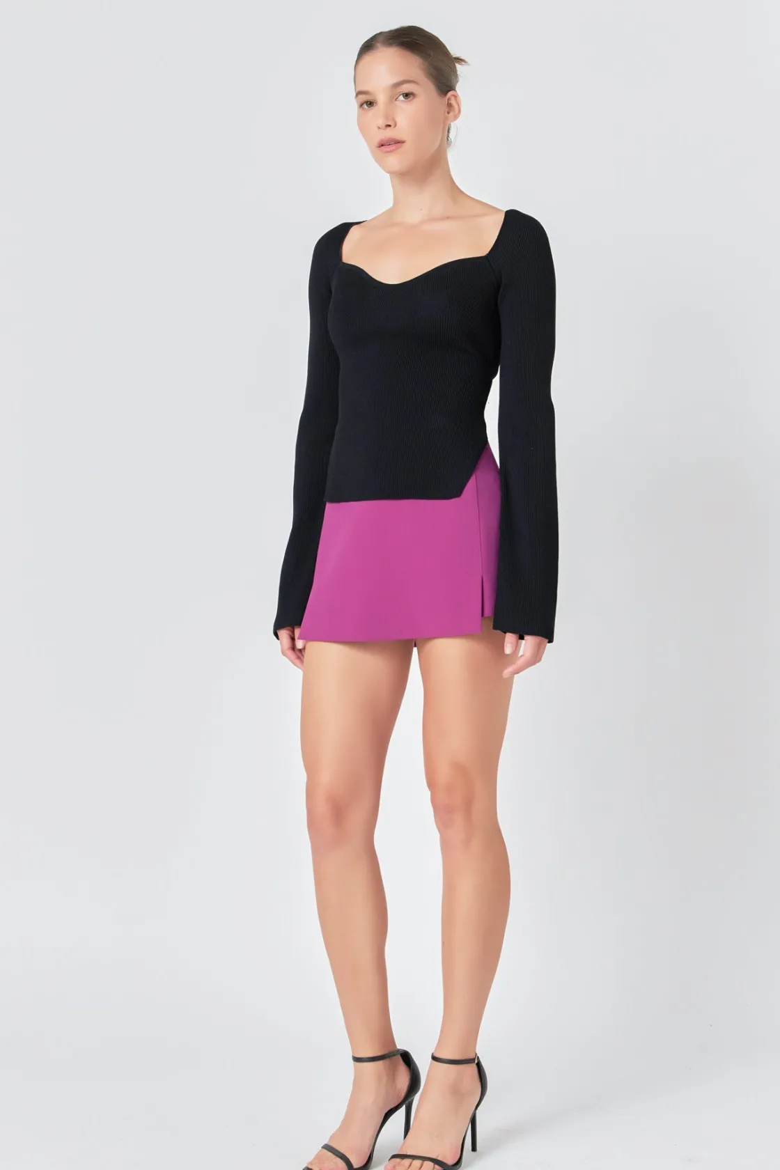 endless_rose__high_waiste_1-2.webp ENDLESS ROSE Tops*- High Waisted Slit Hem Mini Skort