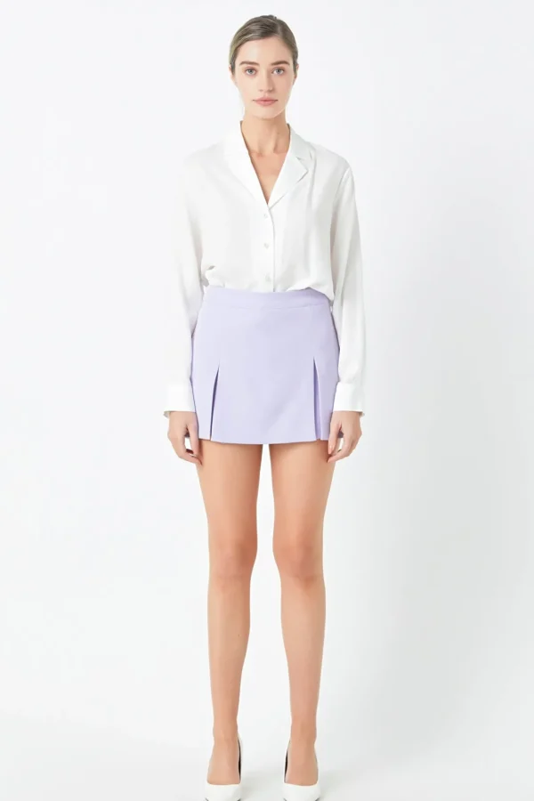 ENDLESS ROSE Tops*- High Waisted Split Hem Mini Skort