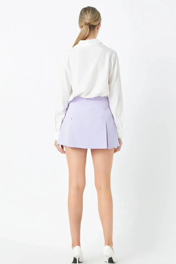 ENDLESS ROSE Tops*- High Waisted Split Hem Mini Skort