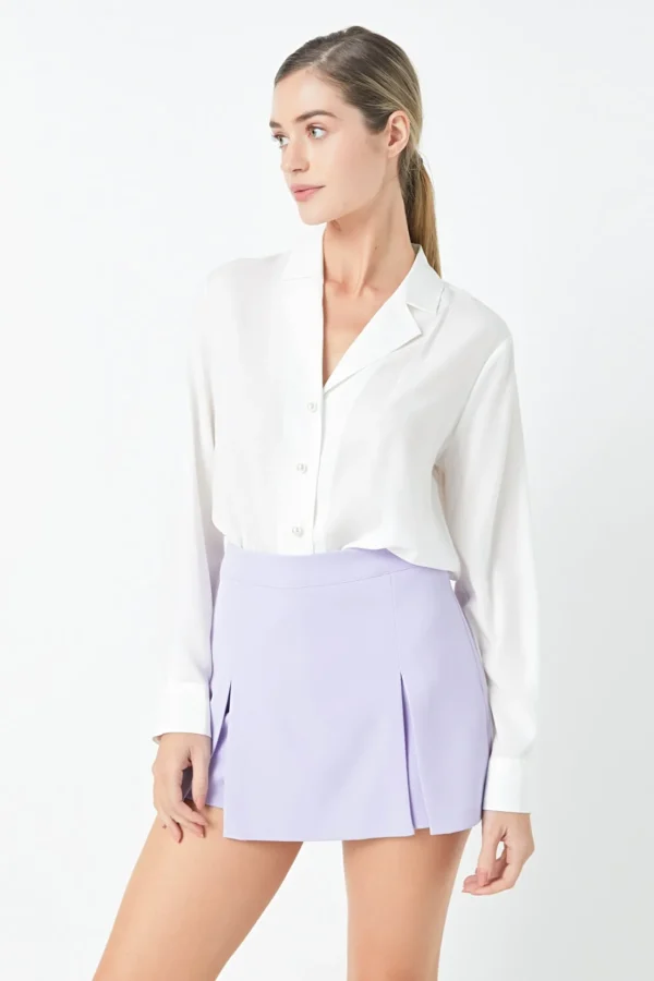 ENDLESS ROSE Tops*- High Waisted Split Hem Mini Skort