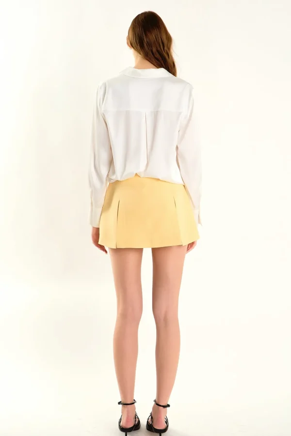 ENDLESS ROSE Tops*- High Waisted Split Hem Mini Skort