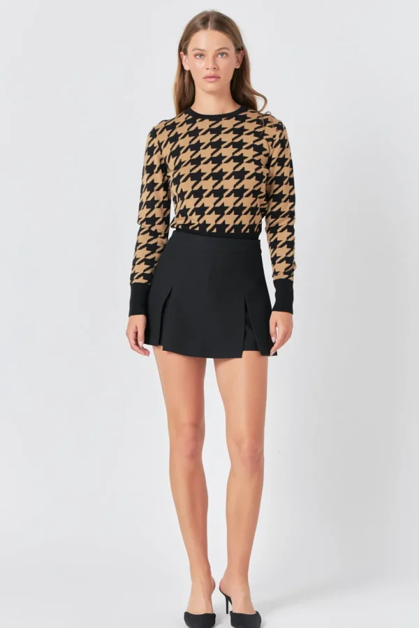 ENDLESS ROSE Tops*- High Waisted Split Hem Mini Skort