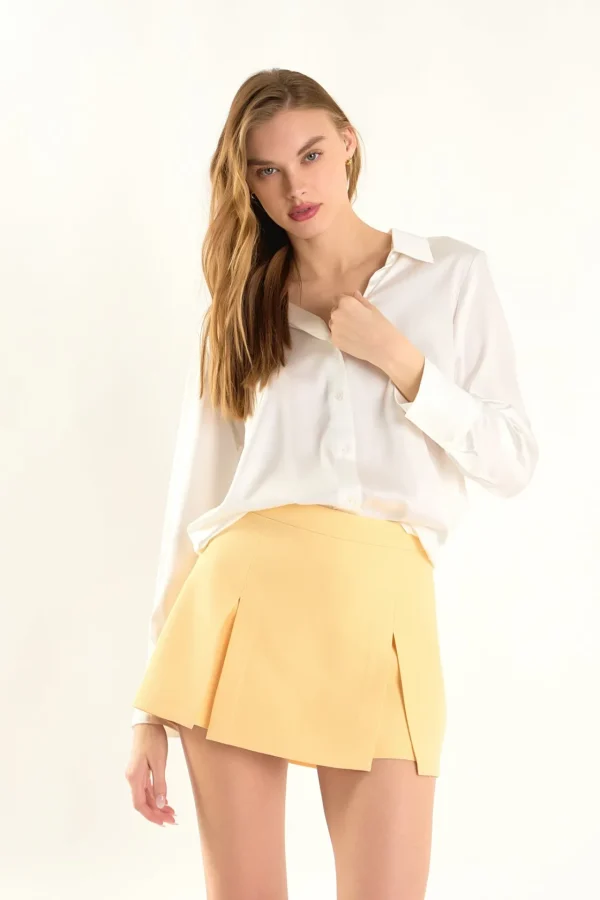 ENDLESS ROSE Tops*- High Waisted Split Hem Mini Skort