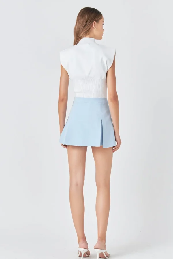 ENDLESS ROSE Tops*- High Waisted Split Hem Mini Skort