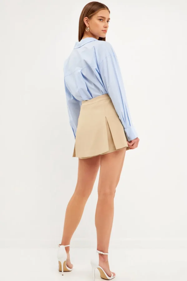 ENDLESS ROSE Tops*- High Waisted Split Hem Mini Skort