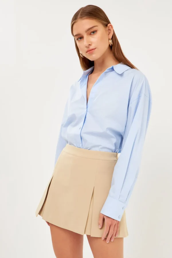 ENDLESS ROSE Tops*- High Waisted Split Hem Mini Skort