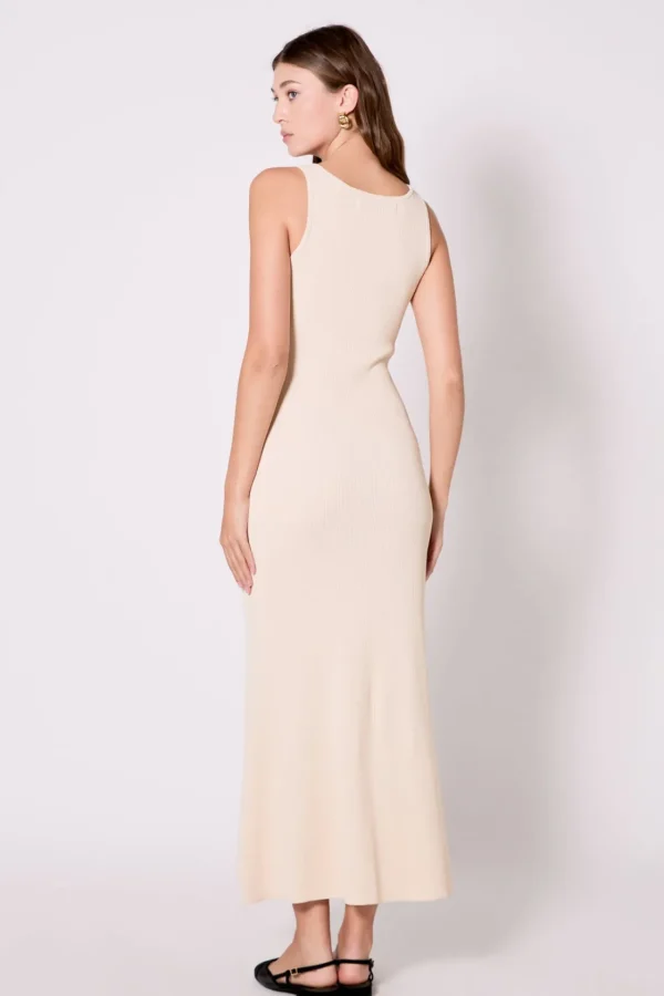 ENDLESS ROSE Tops*- Kendall Sweetheart Neckline Ribbed Knit Maxi CREAM