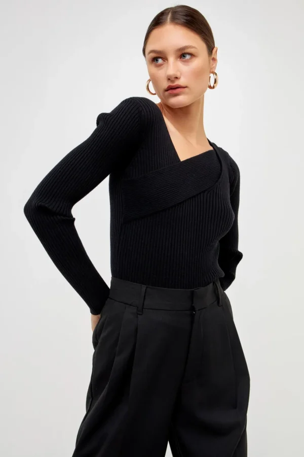 ENDLESS ROSE Tops*- Knit Wrap Sweater
