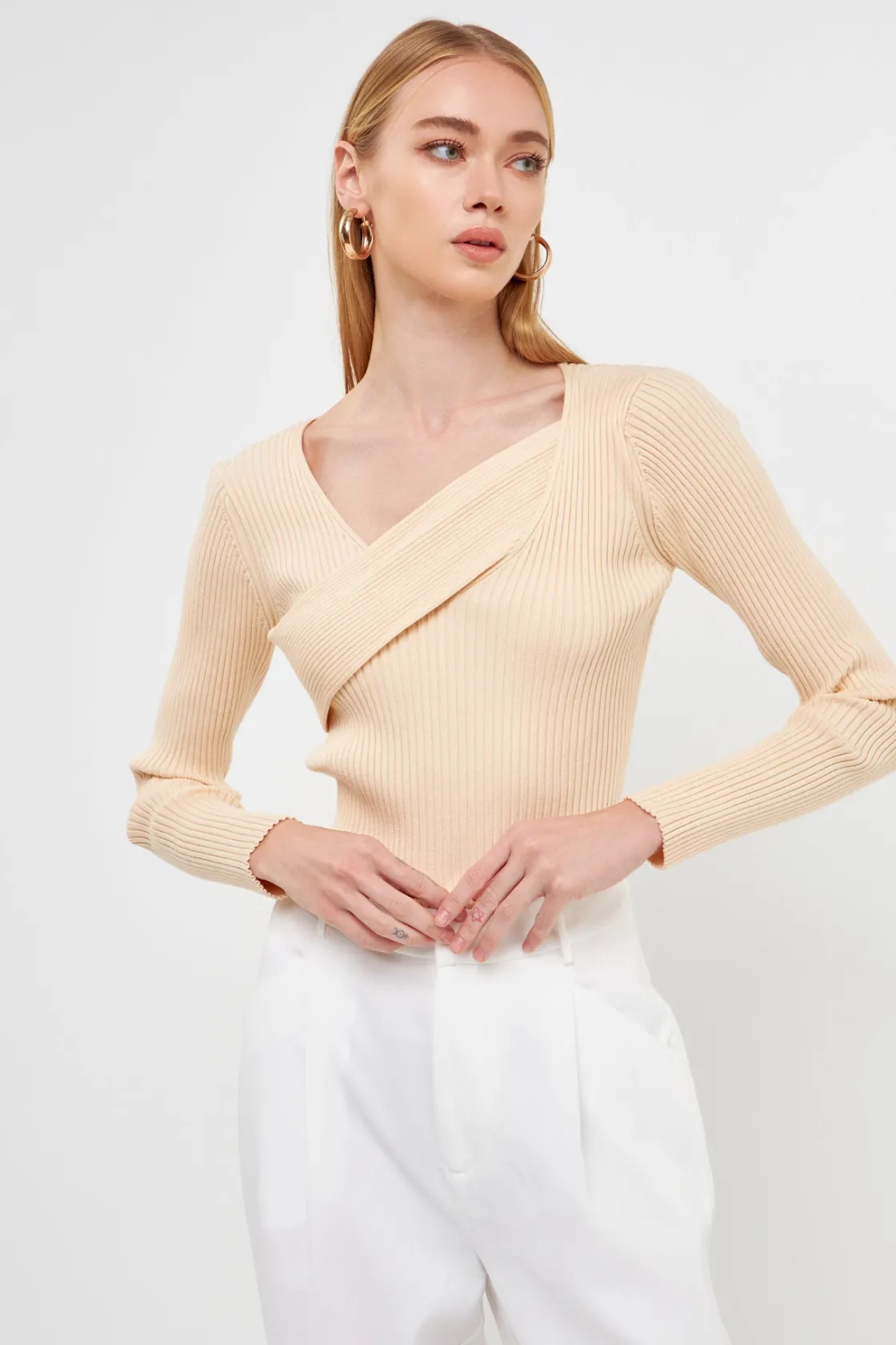 endless_rose__knit_wrap_s_8.webp ENDLESS ROSE Tops*- Knit Wrap Sweater