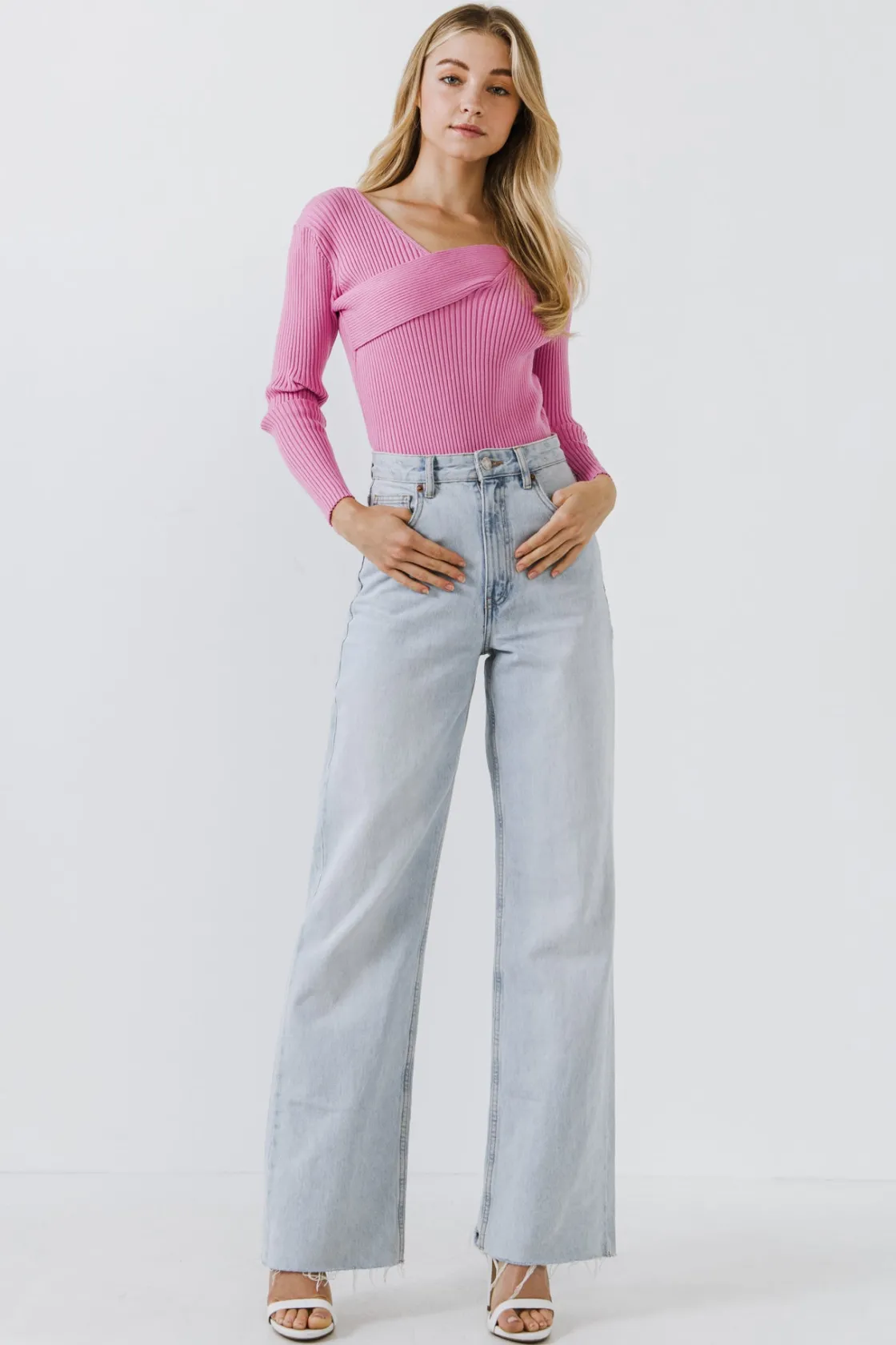 endless_rose__knit_wrap_s_9.webp ENDLESS ROSE Tops*- Knit Wrap Sweater