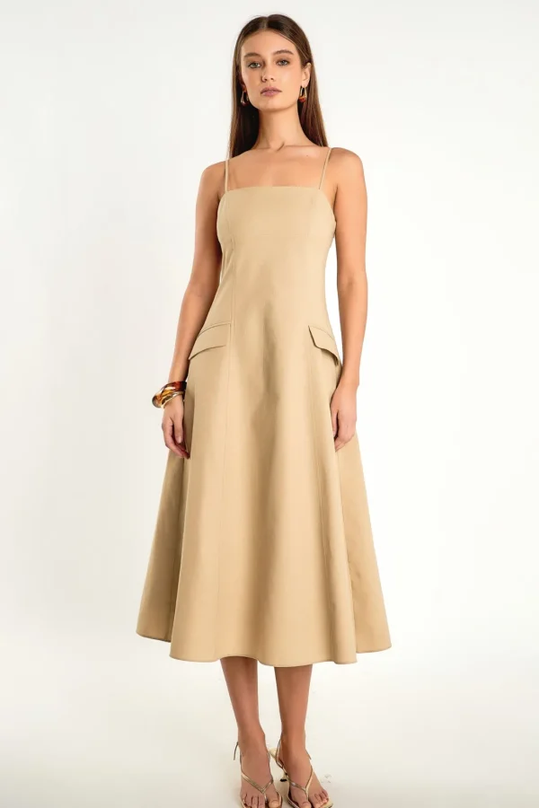 ENDLESS ROSE Tops*- Linen Maxi Dress