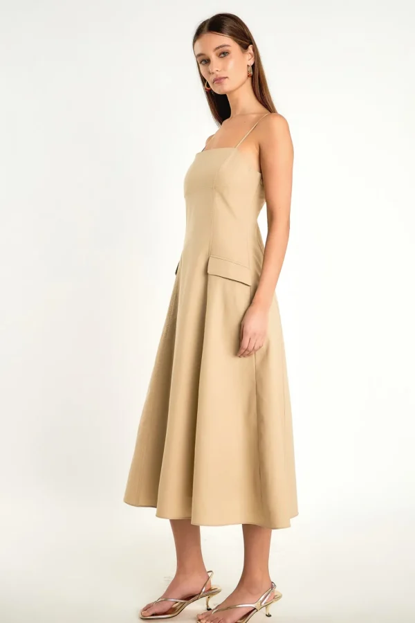 ENDLESS ROSE Tops*- Linen Maxi Dress