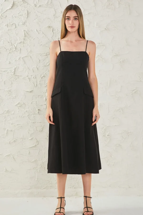 ENDLESS ROSE Tops*- Linen Maxi Dress