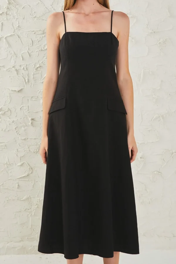 ENDLESS ROSE Tops*- Linen Maxi Dress