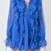 ENDLESS ROSE Tops*- Long-Sleeve Ruffle Mini Dress