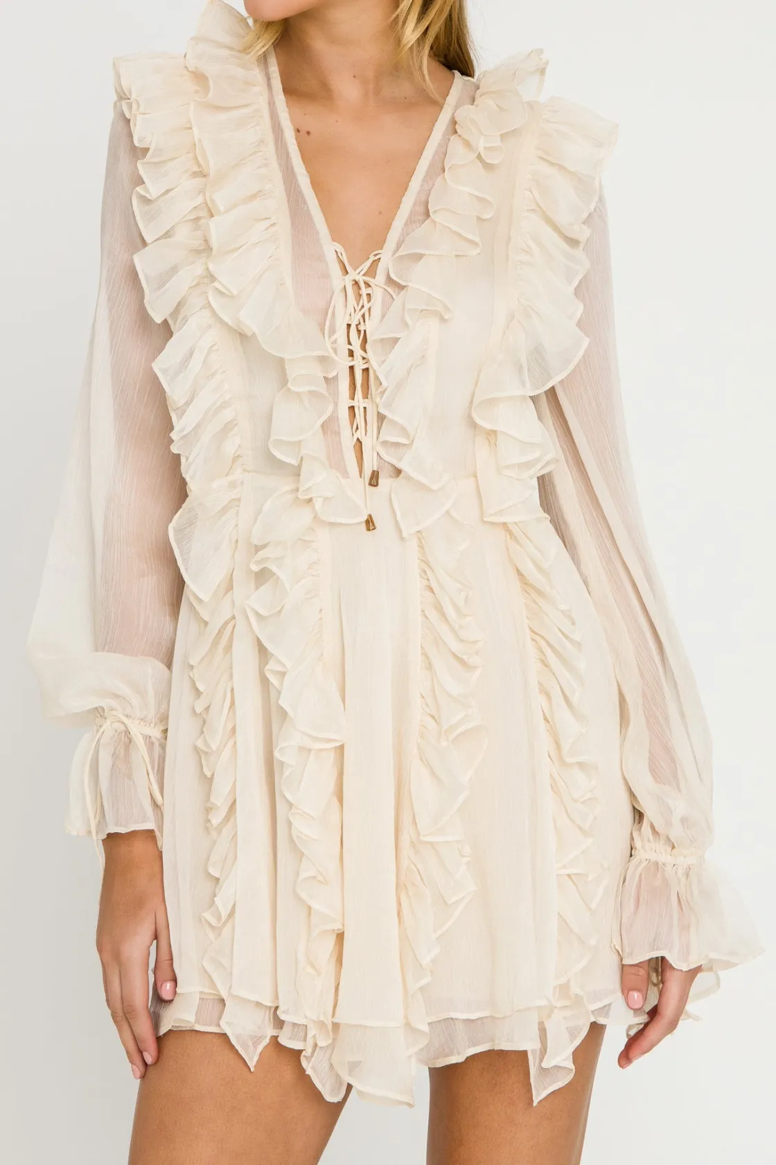 endless_rose__longsleeve__20.webp ENDLESS ROSE Tops*- Long-Sleeve Ruffle Mini Dress
