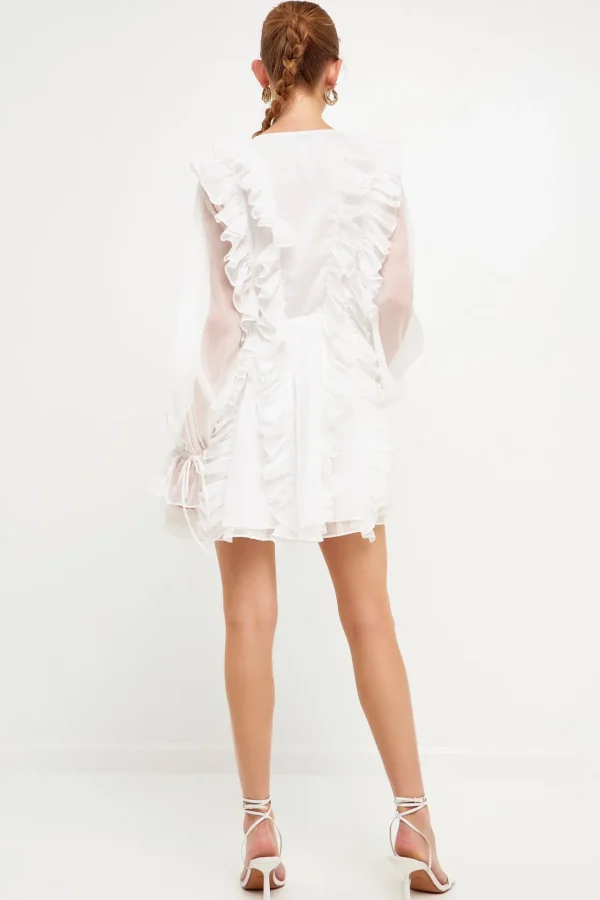 ENDLESS ROSE Tops*- Long-Sleeve Ruffle Mini Dress