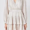 ENDLESS ROSE Tops*- Metallic Mini Dress TAUPE