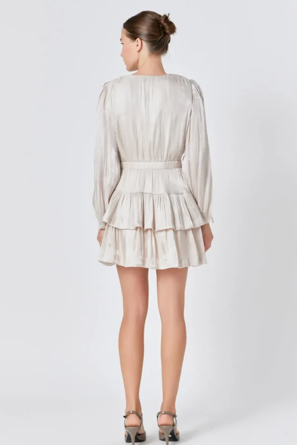 ENDLESS ROSE Tops*- Metallic Mini Dress TAUPE