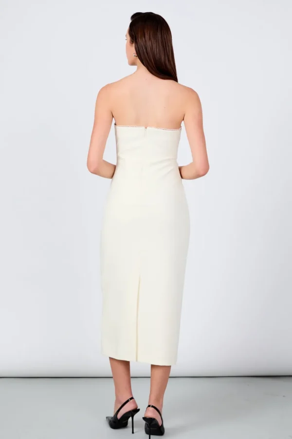 ENDLESS ROSE Tops*- Mina Strapless Midi Dress CREAM