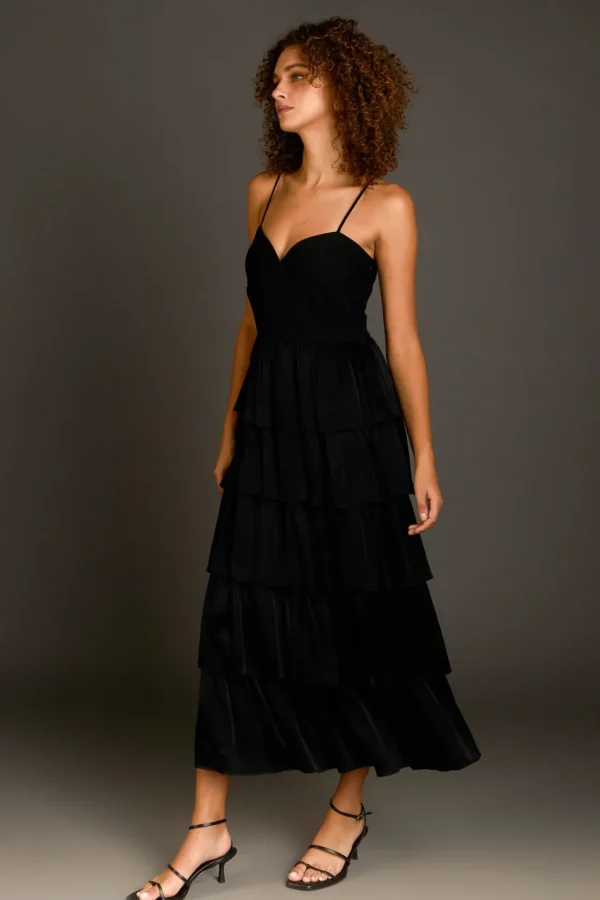 ENDLESS ROSE Tops*- Mixed Media Maxi Dress