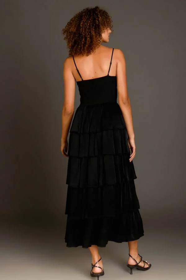 ENDLESS ROSE Tops*- Mixed Media Maxi Dress