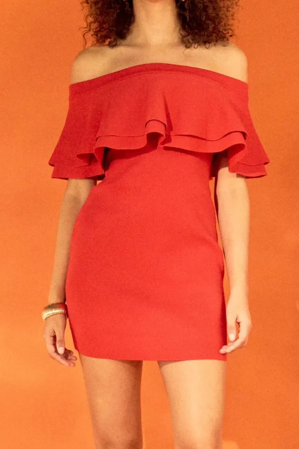 ENDLESS ROSE Tops*- Off The Shoulder Mini Dress