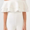 ENDLESS ROSE Tops*- Off the Shoulder Ruffled Romper