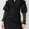 ENDLESS ROSE Tops*- Off the Shoulder Fitted Mini Dress BLACK