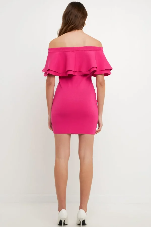 ENDLESS ROSE Tops*- Off The Shoulder Mini Dress