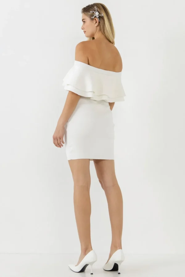 ENDLESS ROSE Tops*- Off The Shoulder Mini Dress