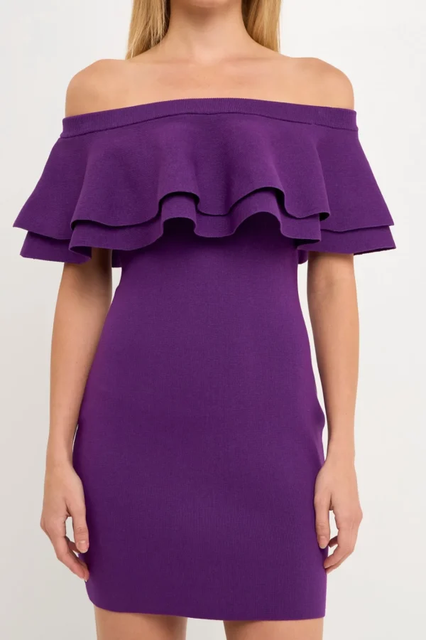 ENDLESS ROSE Tops*- Off The Shoulder Mini Dress