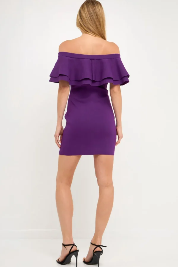 ENDLESS ROSE Tops*- Off The Shoulder Mini Dress