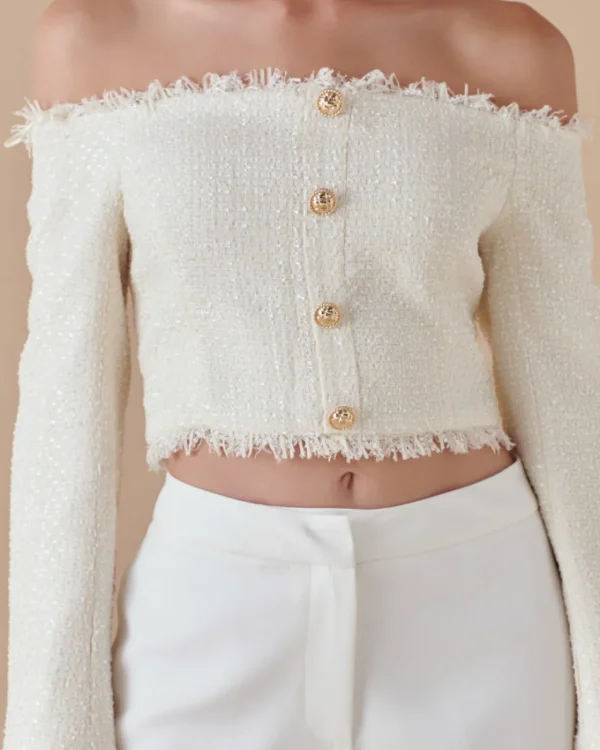 ENDLESS ROSE Tops*- Off-The-Shoulder Long Sleeve Top