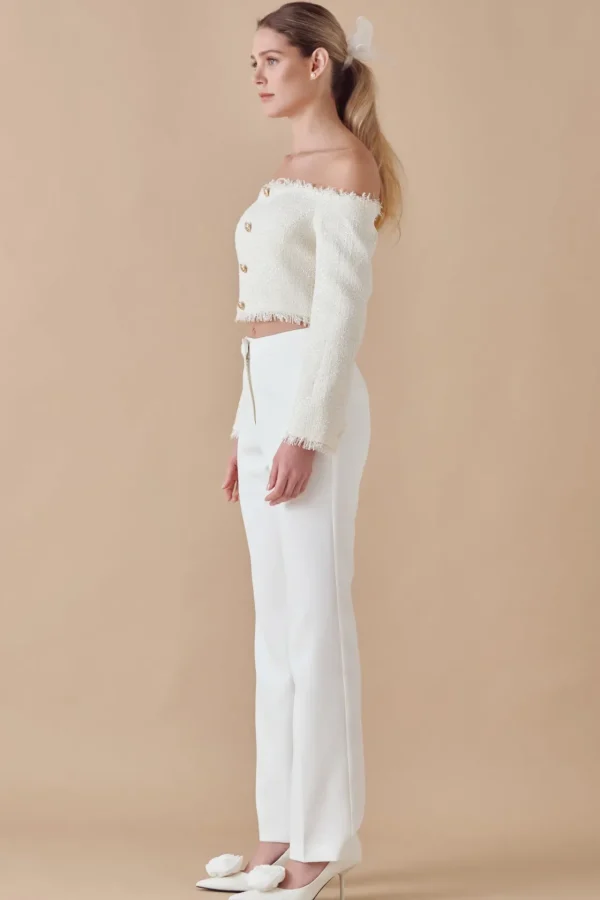 ENDLESS ROSE Tops*- Off-The-Shoulder Long Sleeve Top
