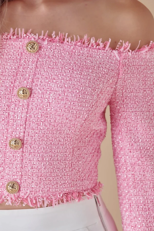 ENDLESS ROSE Tops*- Off-The-Shoulder Long Sleeve Top