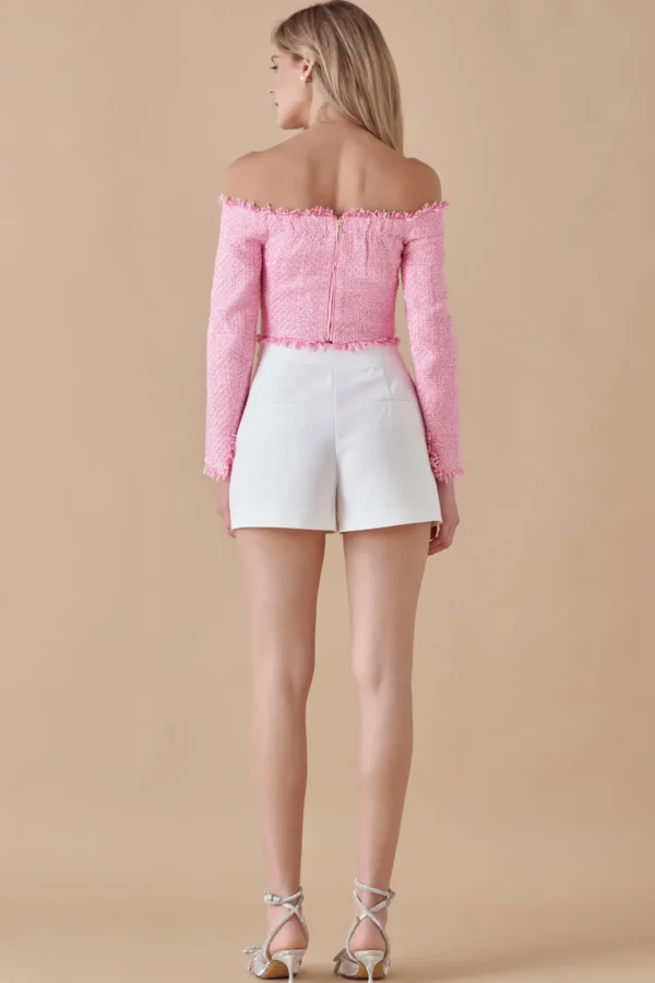 ENDLESS ROSE Tops*- Off-The-Shoulder Long Sleeve Top