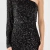 ENDLESS ROSE Tops*- One Shoulder Sequins Mini Dress SILVER/BLACK