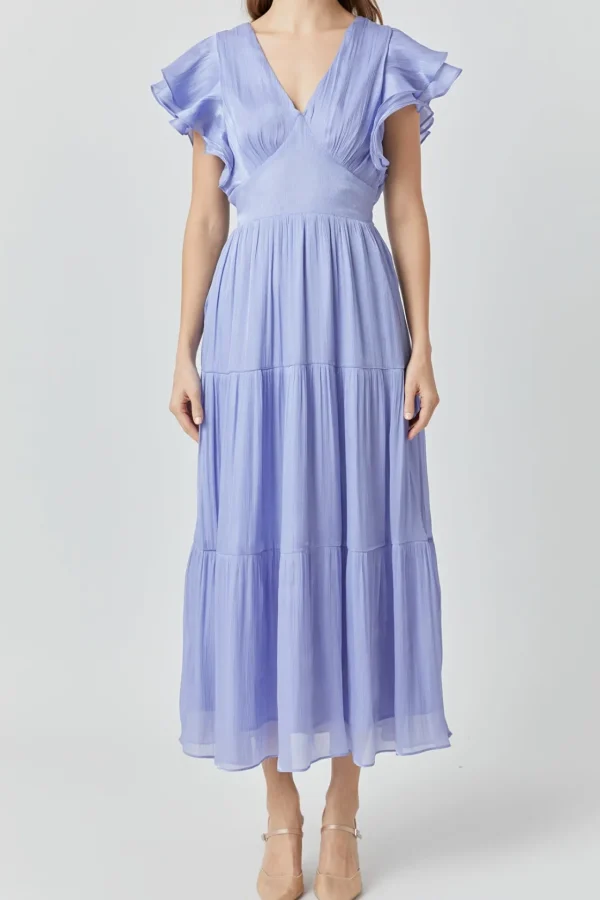 ENDLESS ROSE Tops*- Open Back Maxi Dress