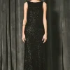 ENDLESS ROSE Tops*- Open Back Sleeveless Sequins Maxi Dress BLACK