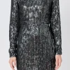 ENDLESS ROSE Tops*- Open Back Sequin Dress SILVER