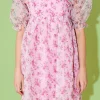 ENDLESS ROSE Tops*- Organza Baby Doll Dress PINKMULTI