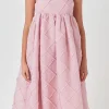 ENDLESS ROSE Tops*- Organza Midi Dress BLUSH